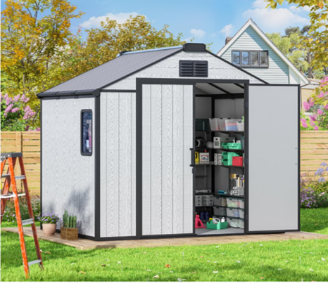Resin outdoor shed